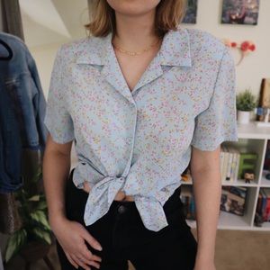 Vintage Floral Button Down Shirt